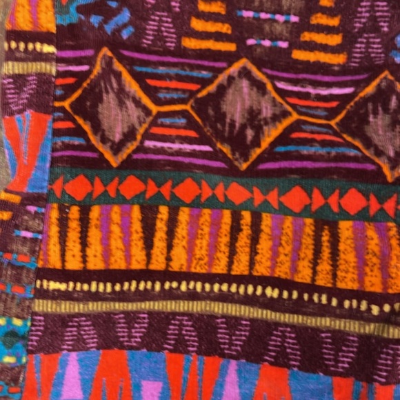 Free people bellbottoms Aztec corduroy velvet stretch pull on pants size… - Picture 6 of 11